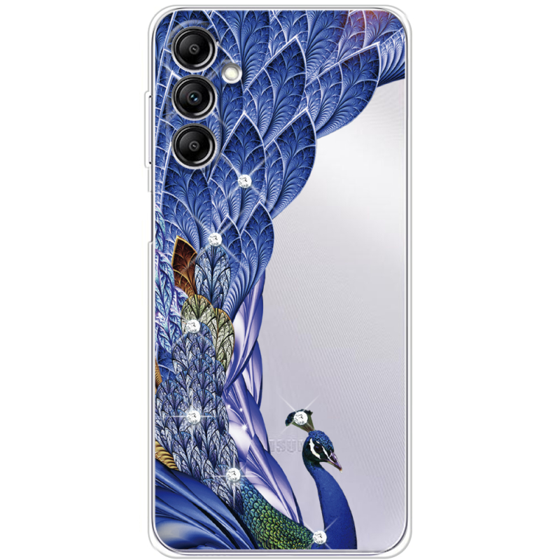 Чехол со стразами Samsung Galaxy M35 (M356) Peafowl