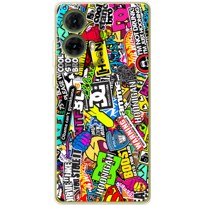 Чехол BoxFace Motorola G85 Multicolored Inscriptions