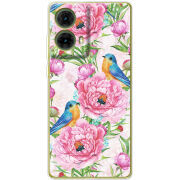 Чехол BoxFace Motorola G85 Birds and Flowers