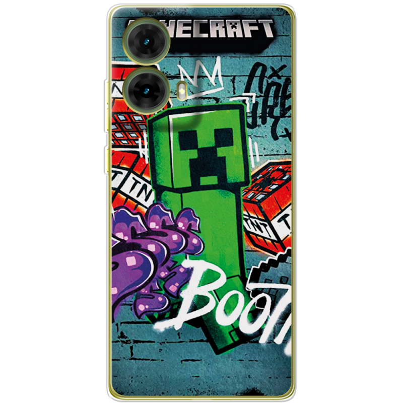 Чехол BoxFace Motorola G85 Minecraft Graffiti