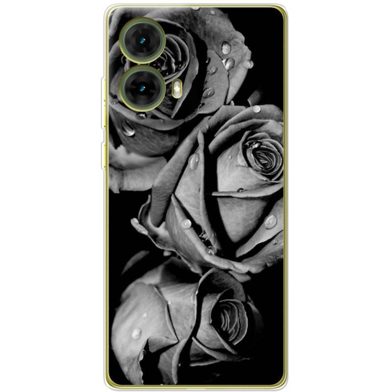 Чехол BoxFace Motorola G85 Black and White Roses