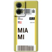 Прозрачный чехол BoxFace Motorola G85 Ticket Miami