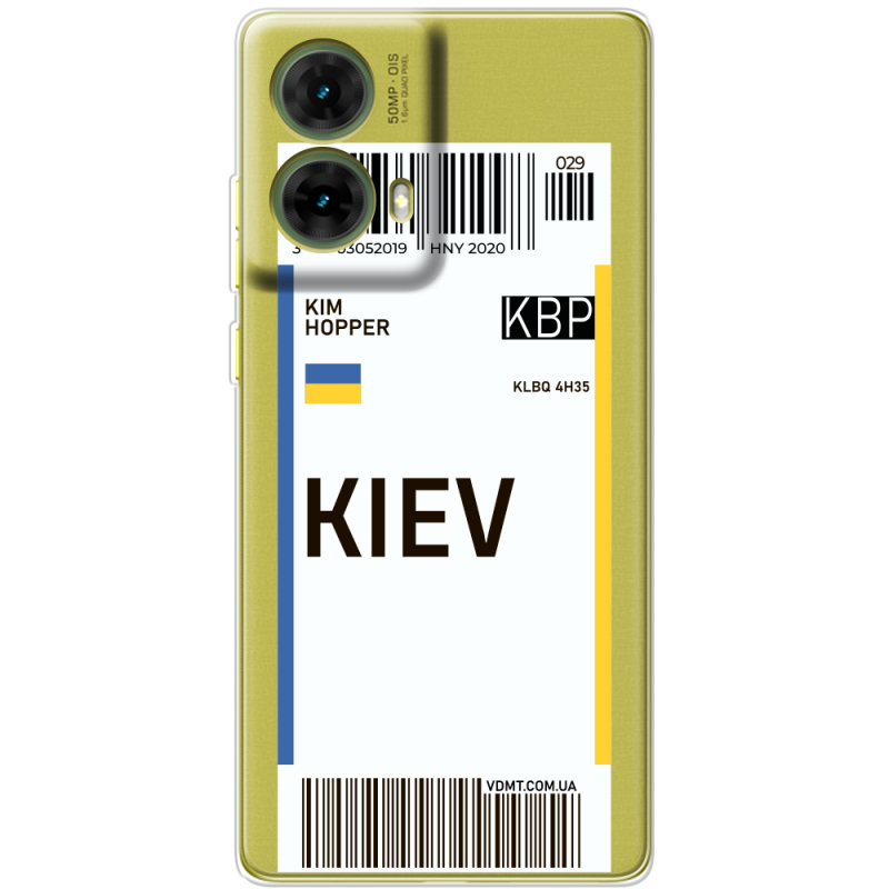 Прозрачный чехол BoxFace Motorola G85 Ticket Kiev