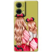 Прозрачный чехол BoxFace Motorola G85 Mouse Girls