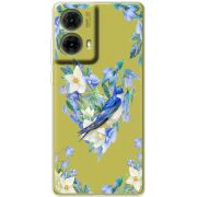 Прозрачный чехол BoxFace Motorola G85 Spring Bird