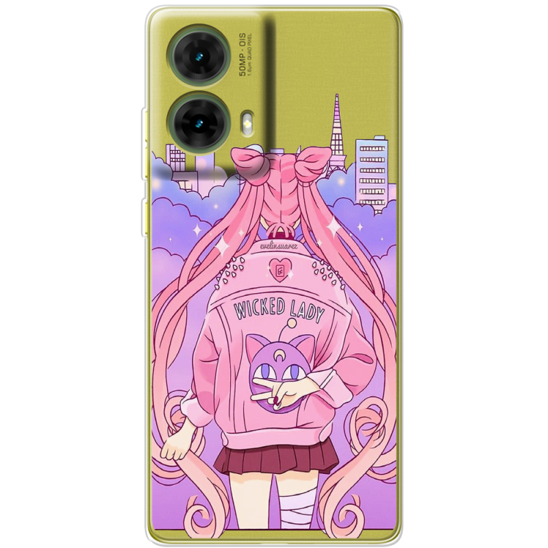 Прозрачный чехол BoxFace Motorola G85 Wiked Lady