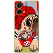 Прозрачный чехол BoxFace Motorola G85 Winter Puggy