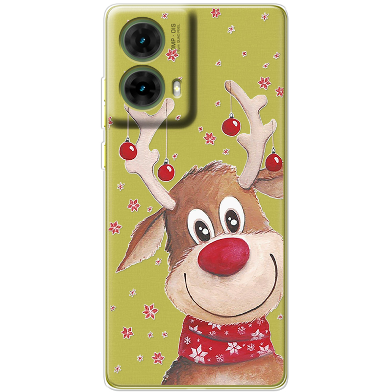 Прозрачный чехол BoxFace Motorola G85 Winter Deer