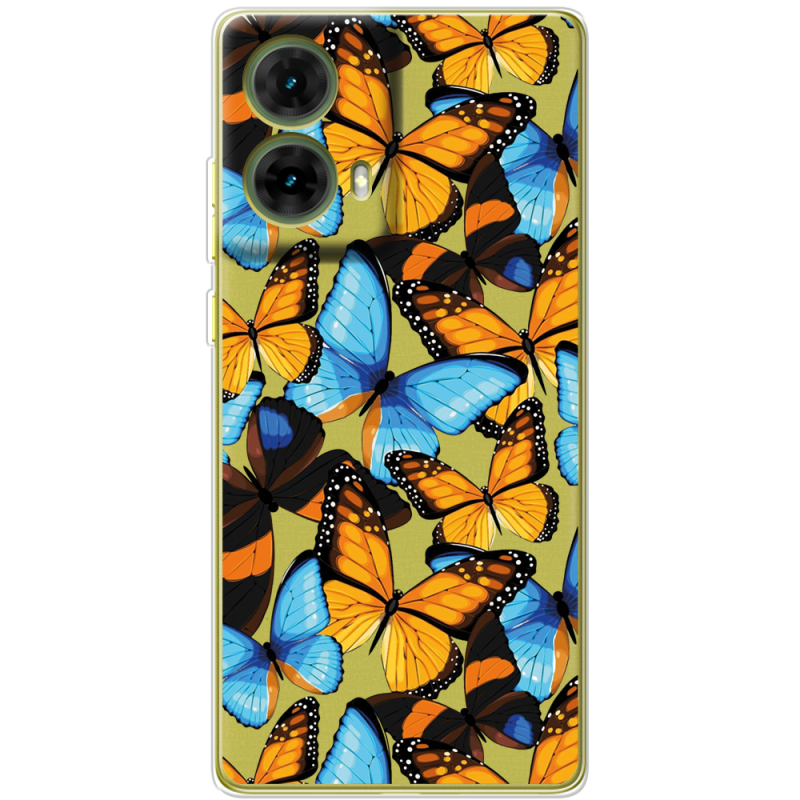 Прозрачный чехол BoxFace Motorola G85 Butterfly Morpho