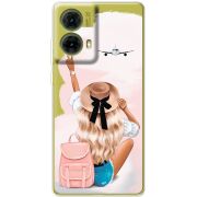 Прозрачный чехол BoxFace Motorola G85 Travel Girl