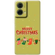 Прозрачный чехол BoxFace Motorola G85 Merry Christmas