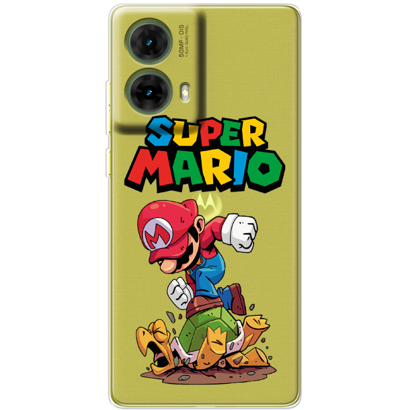 Прозрачный чехол BoxFace Motorola G85 Super Mario