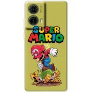 Прозрачный чехол BoxFace Motorola G85 Super Mario