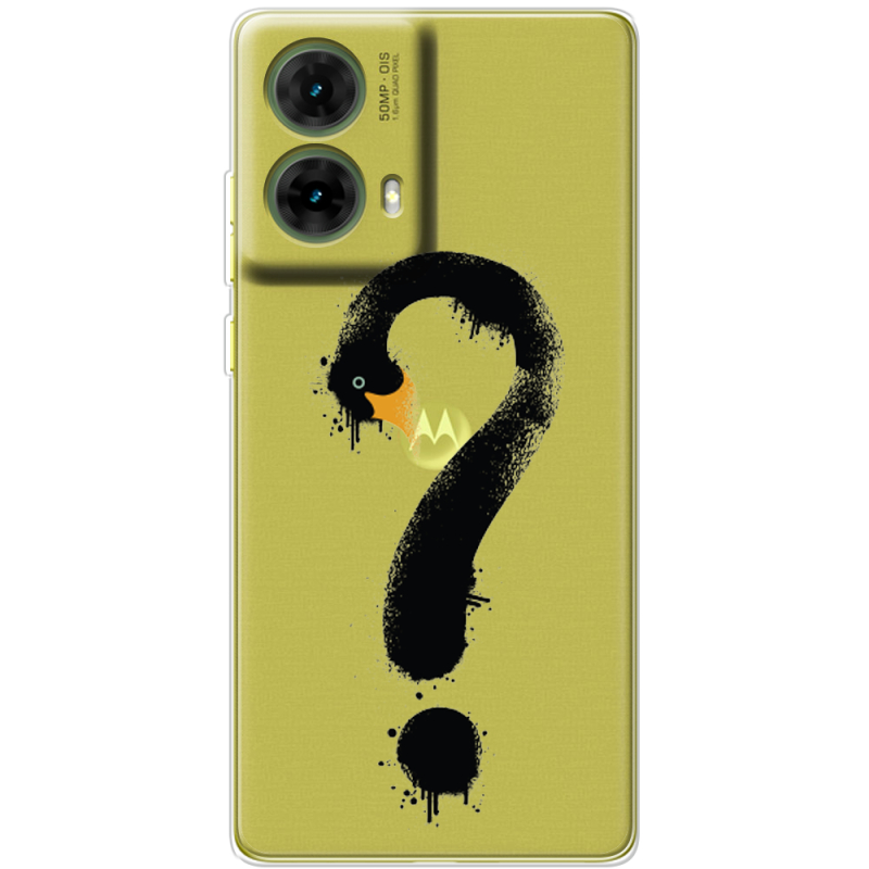 Прозрачный чехол BoxFace Motorola G85 Swan question