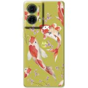 Прозрачный чехол BoxFace Motorola G85 Japanese Koi Fish