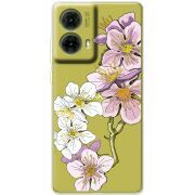 Прозрачный чехол BoxFace Motorola G85 Cherry Blossom