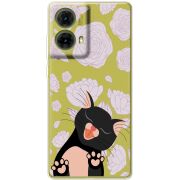 Прозрачный чехол BoxFace Motorola G85 Meow