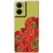 Прозрачный чехол BoxFace Motorola G85 Red Poppies