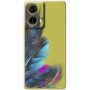 Прозрачный чехол BoxFace Motorola G85 Feathers