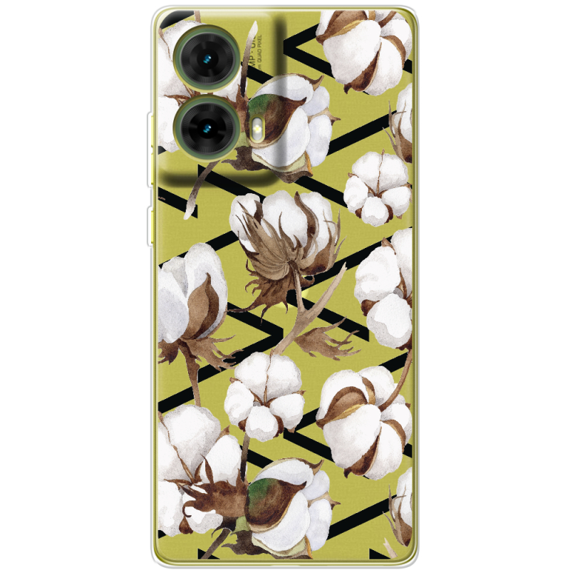 Прозрачный чехол BoxFace Motorola G85 Cotton flowers