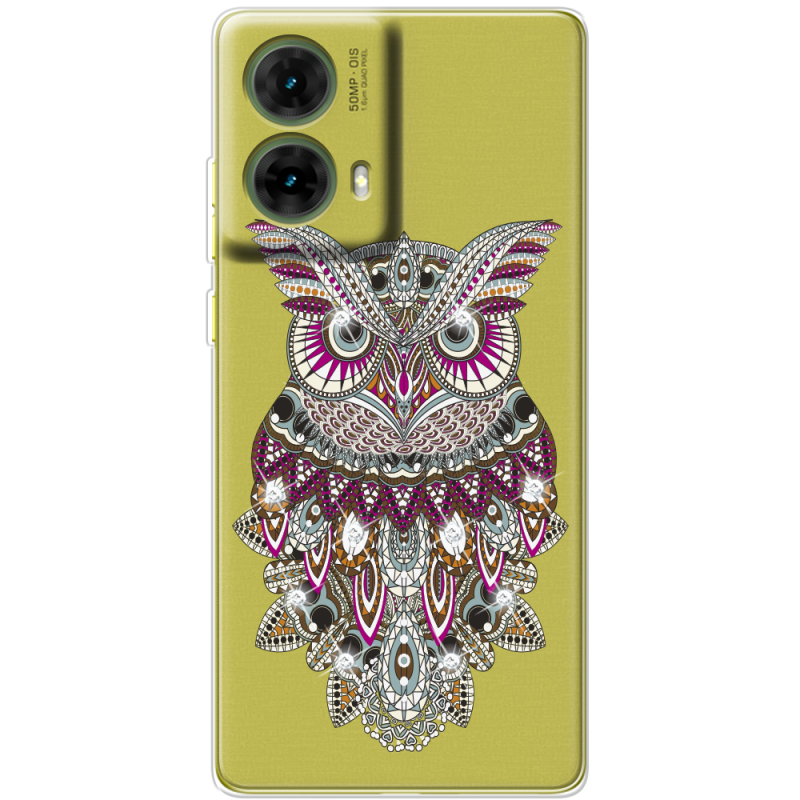 Чехол со стразами Motorola G85 Owl