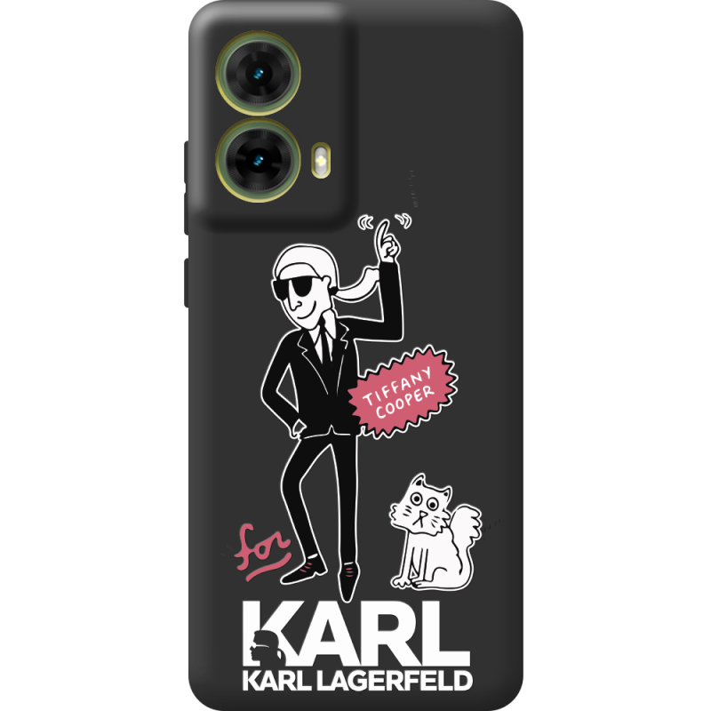 Черный чехол BoxFace Motorola G85 For Karl