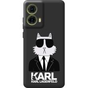 Черный чехол BoxFace Motorola G85 Cat in Black