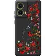 Черный чехол BoxFace Motorola G85 3D Ukrainian Muse