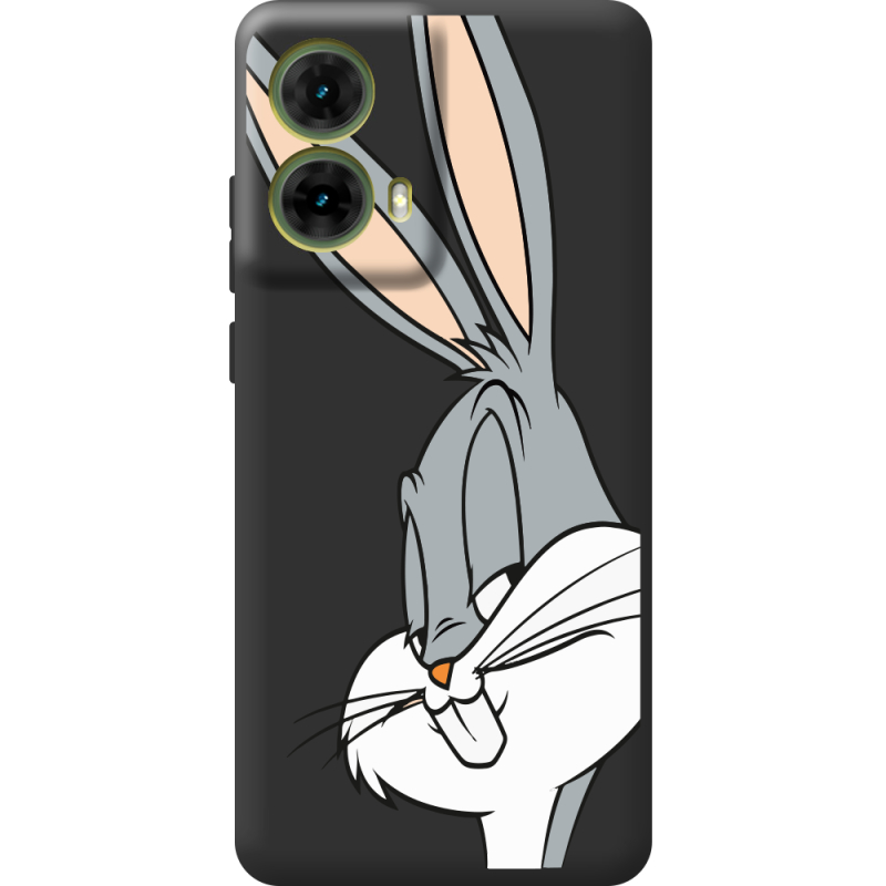 Черный чехол BoxFace Motorola G85 Lucky Rabbit