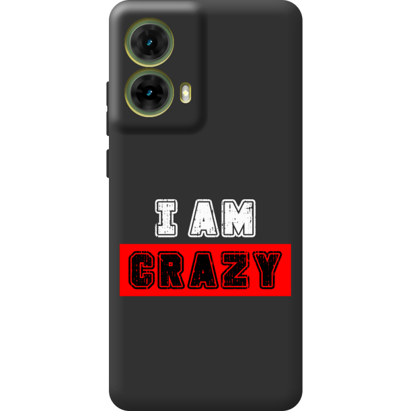 Черный чехол BoxFace Motorola G85 I'm Crazy