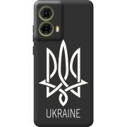 Черный чехол BoxFace Motorola G85 Тризуб монограмма ukraine