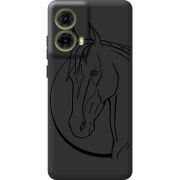 Черный чехол BoxFace Motorola G85 Horse