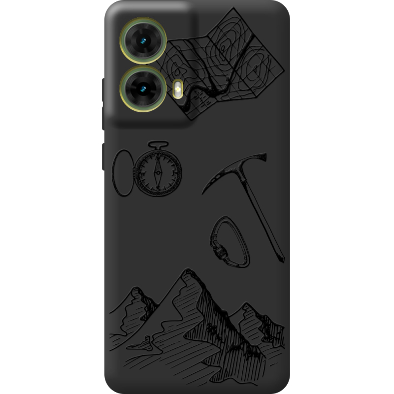 Черный чехол BoxFace Motorola G85 Mountains