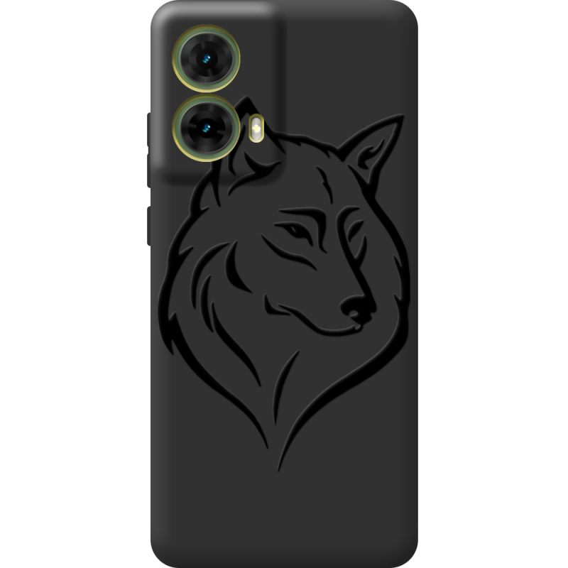 Черный чехол BoxFace Motorola G85 Wolf