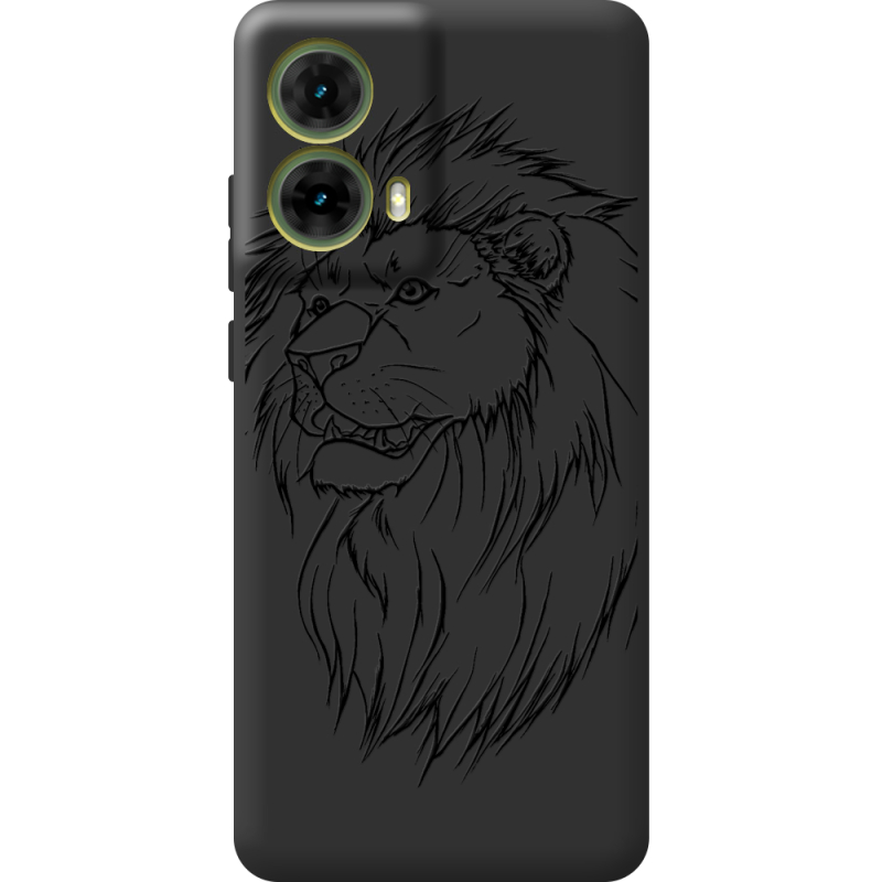 Черный чехол BoxFace Motorola G85 Lion