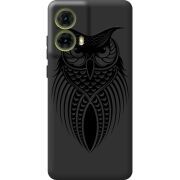 Черный чехол BoxFace Motorola G85 Owl