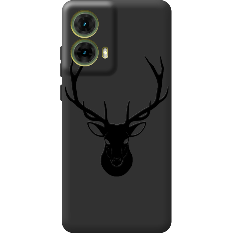 Черный чехол BoxFace Motorola G85 Deer