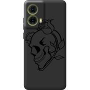 Черный чехол BoxFace Motorola G85 Skull and Roses