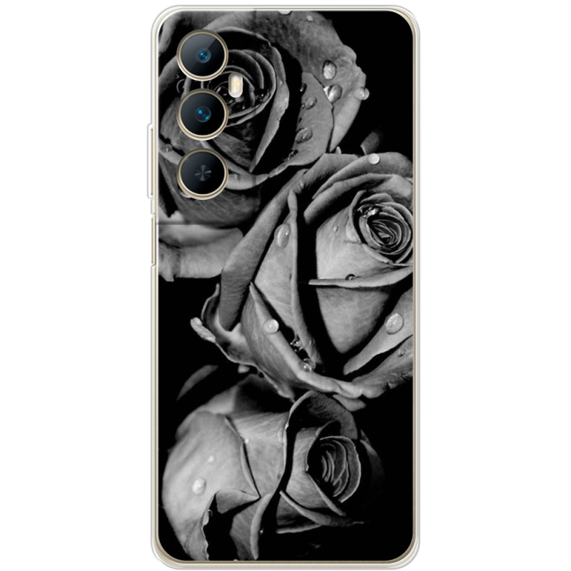 Чехол BoxFace Realme C65 Black and White Roses