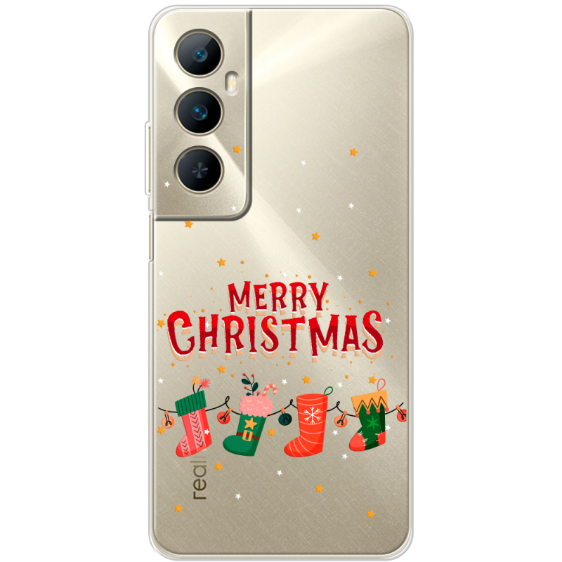 Прозрачный чехол BoxFace Realme C65 Merry Christmas