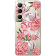 Прозрачный чехол BoxFace Realme C65 Peony Watercolor Style