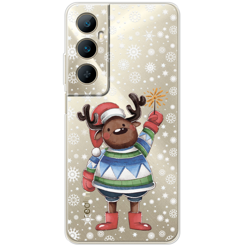 Прозрачный чехол BoxFace Realme C65 Christmas Deer with Snow