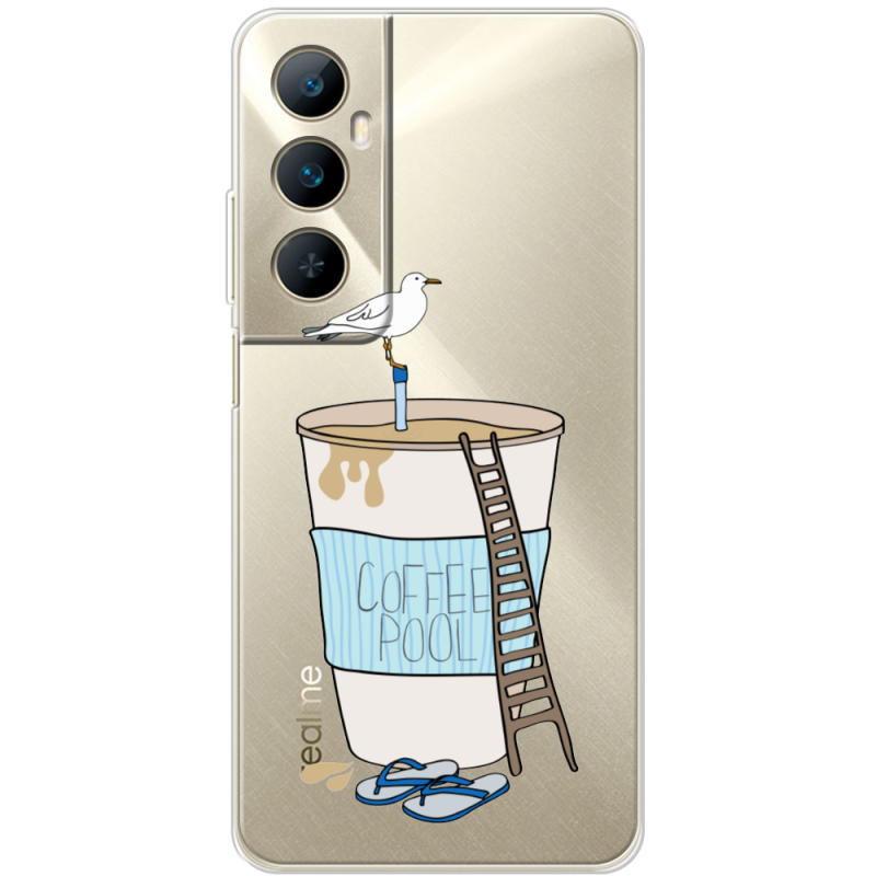 Прозрачный чехол BoxFace Realme C65 Segull in Cofee Pool