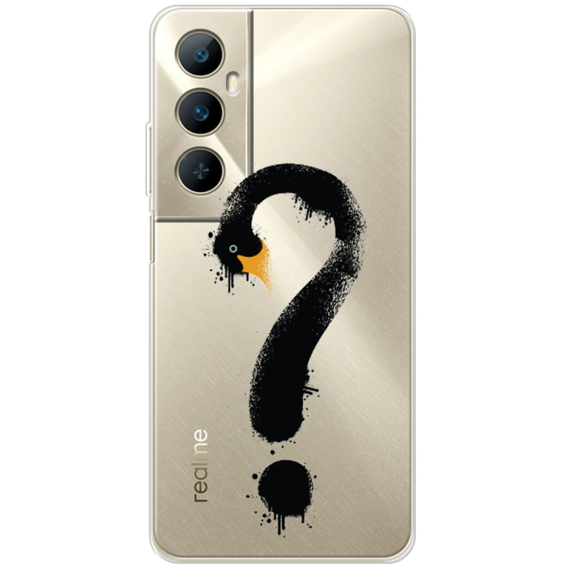 Прозрачный чехол BoxFace Realme C65 Swan question