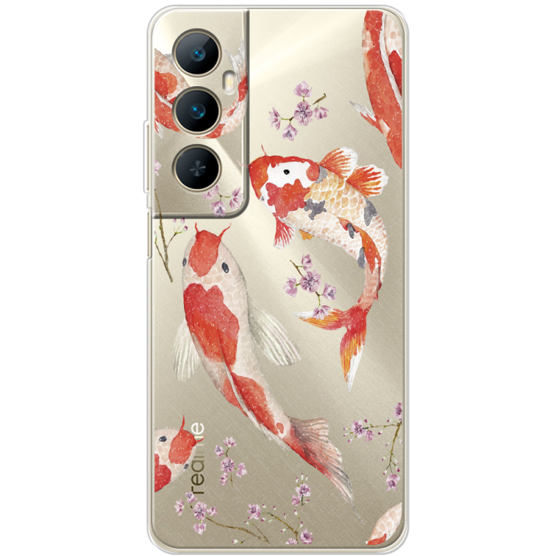 Прозрачный чехол BoxFace Realme C65 Japanese Koi Fish