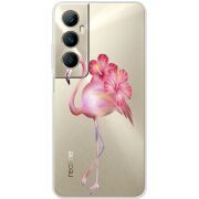 Прозрачный чехол BoxFace Realme C65 Floral Flamingo