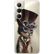 Прозрачный чехол BoxFace Realme C65 Steampunk Cat