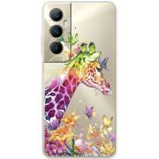 Прозрачный чехол BoxFace Realme C65 Colorful Giraffe