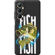 Черный чехол BoxFace Realme C65 Fish