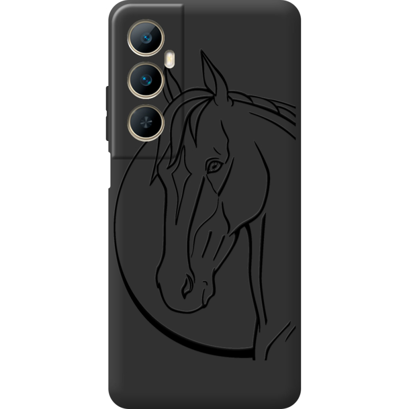 Черный чехол BoxFace Realme C65 Horse